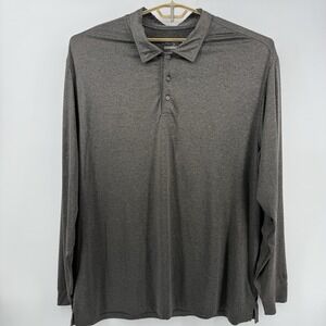 Walter Hagen Golf Polo Shirt Mens 2XL Gray‎ Long Sleeve Performance